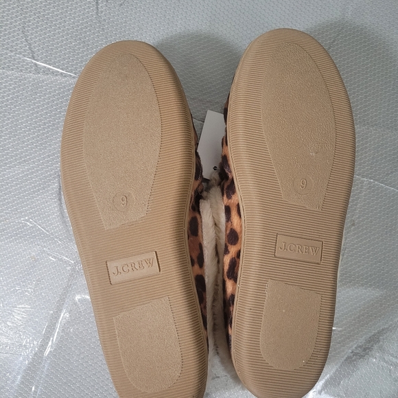 - J.Crew Leopard Calf Hair Moccasin Slippers - Size 8M 9M - Item AF727 - Picture 8 of 8